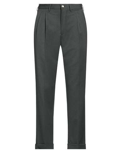 Santaniello Man Pants Dark Green Size 38 Polyester, Wool, Elastane In Green