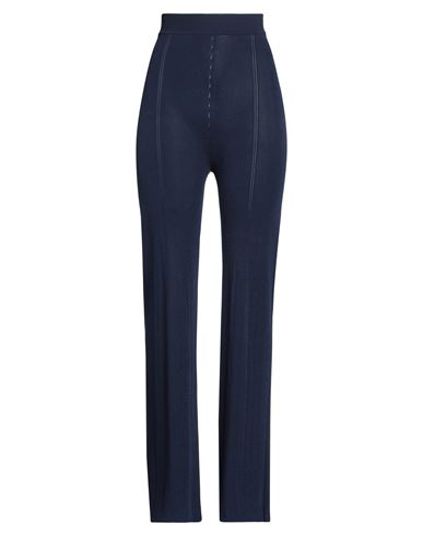Alberta Ferretti Woman Pants Navy Size 10 Viscose, Polyamide, Polyester, Elastane In Blue