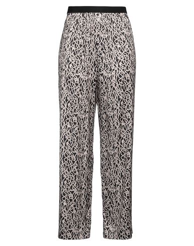 Agnona Woman Pants Black Size 14 Silk, Elastane