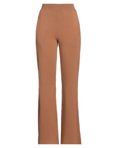 Alberta Ferretti Woman Pants Camel Size 10 Virgin Wool, Cashmere, Polyamide, Elastane In Brown