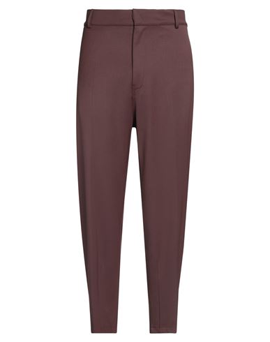 Grifoni Man Pants Chocolate Brown Size 36 Polyester, Virgin Wool, Elastane In Brown