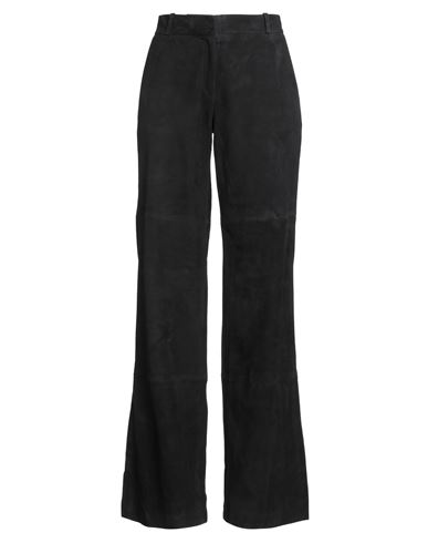 Kiltie Woman Pants Black Size 8 Goat Skin