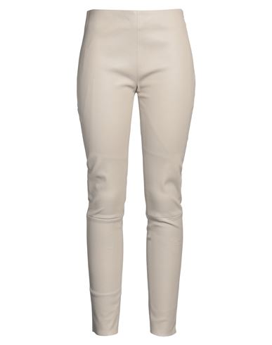 Kiton Woman Pants Beige Size 12 Lambskin In Neutral