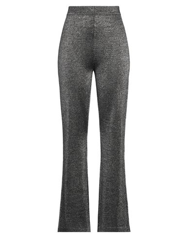 Missoni Woman Pants Silver Size 12 Viscose, Metallic Fiber In Gray