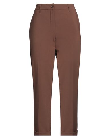 Aspesi Woman Pants Chocolate Brown Size 8 Polyester, Virgin Wool, Elastane In Brown