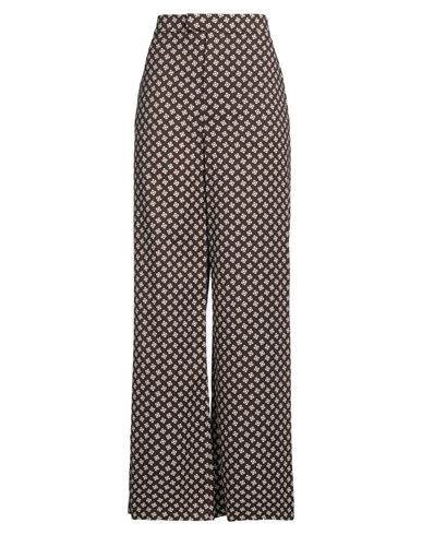 Ralph Lauren Collection Woman Pants Chocolate Brown Size 14 Silk, Elastane