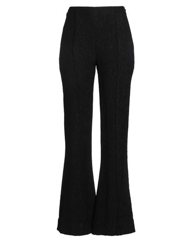 Ganni Flared Viscose Trousers For In Black