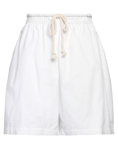 Jil Sander+ Woman Shorts & Bermuda Shorts White Size 8 Cotton