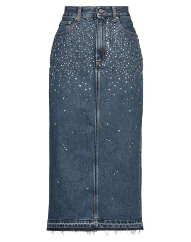 Alessandra Rich Woman Denim Skirt Blue Size 27 Cotton