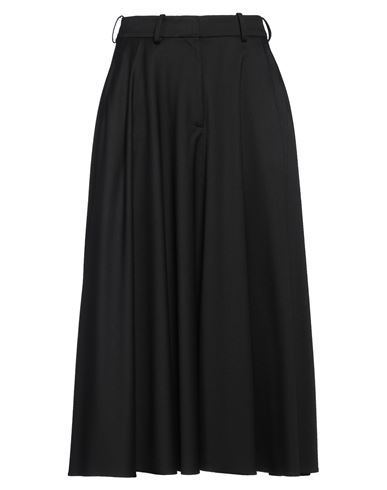 Elisabetta Franchi Woman Midi Skirt Black Size 12 Polyester, Virgin Wool, Elastane