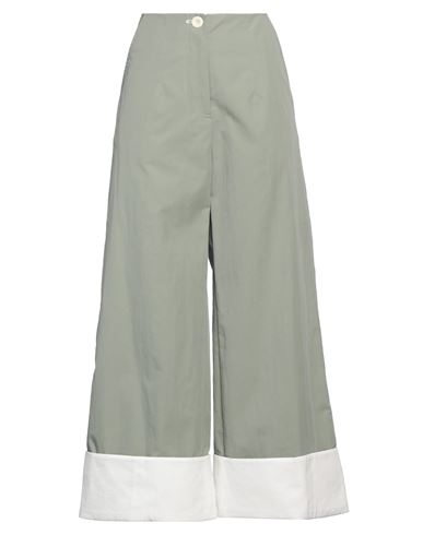 Low Classic Woman Pants Sage Green Size L Cotton, Nylon