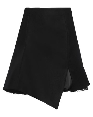 Sacai Woman Mini Skirt Black Size 2 Wool