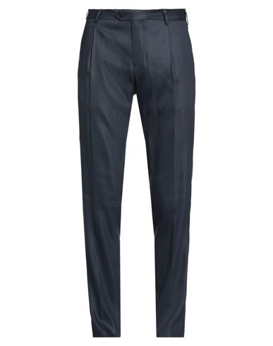 Lardini Man Pants Midnight Blue Size 40 Linen, Viscose, Elastane In Blue