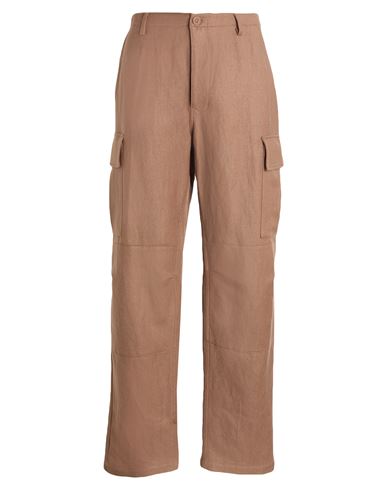 Lardini Man Pants Camel Size 26 Linen, Wool