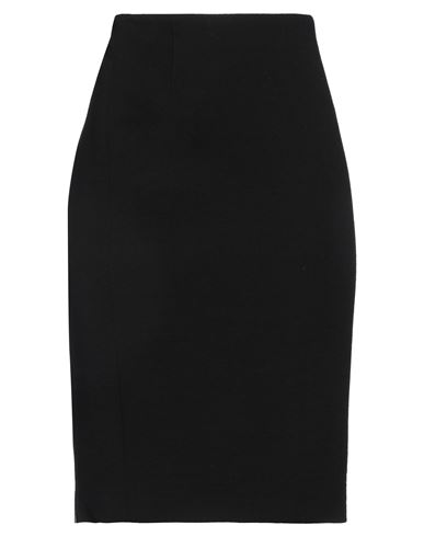 N°21 Woman Midi Skirt Black Size 4 Wool, Polyamide, Elastane