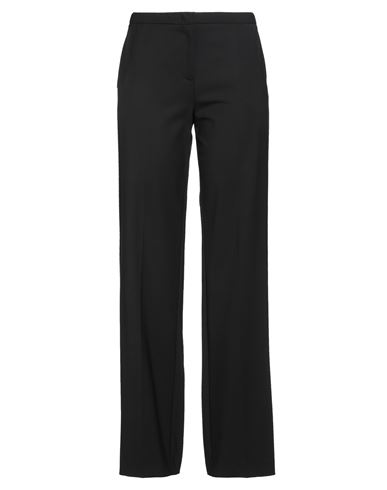Kiltie Woman Pants Black Size 4 Virgin Wool, Elastane In Black
