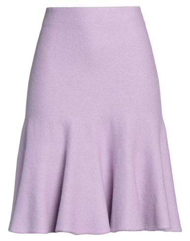 Jil Sander Woman Mini Skirt Lilac Size 8 Wool In Purple