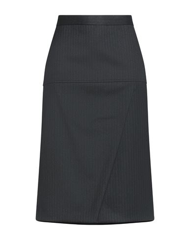 Fendi Woman Midi Skirt Charcoal Size 8 Virgin Wool, Elastane, Polyester