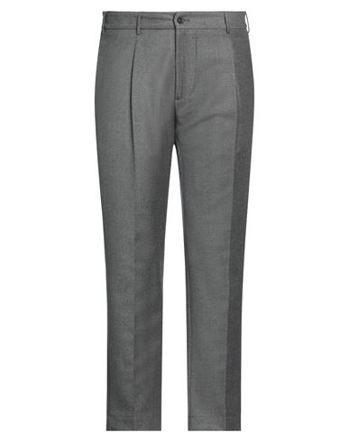 Santaniello Anthracite Grey Wool Blend Trousers In Grey