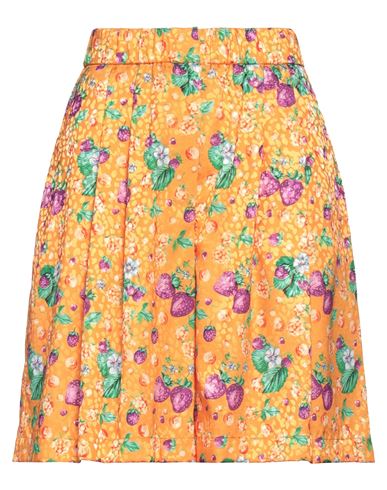 Msgm Woman Shorts & Bermuda Shorts Orange Size 4 Polyester, Elastane