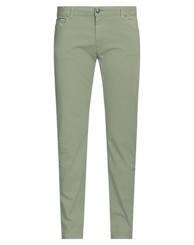 Herman & Sons Man Pants Sage Green Size 40 Cotton, Elastane In Sage Green
