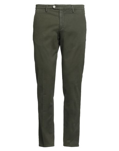 Michael Coal Man Pants Military Green Size 35 Cotton, Elastane In Green