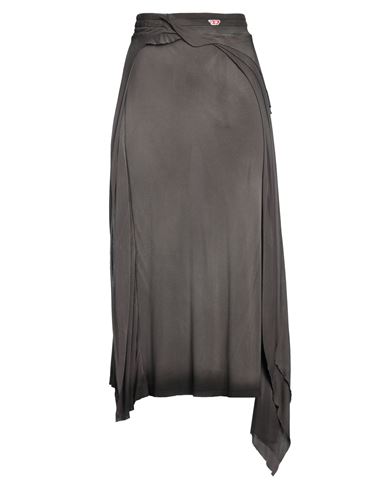Shop Diesel Woman Midi Skirt Dark Green Size L Viscose