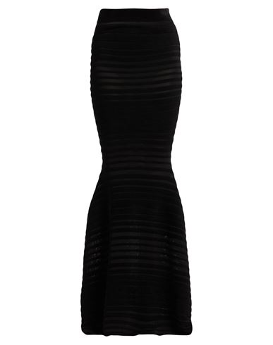 Nina Ricci Woman Maxi Skirt Black Size L Viscose, Polyamide In Black
