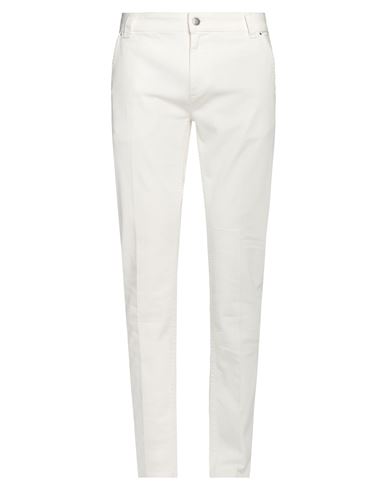 Barmas Man Jeans White Size 36 Cotton, Elastane