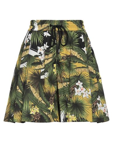 Iceberg Woman Shorts & Bermuda Shorts Military Green Size 4 Cotton