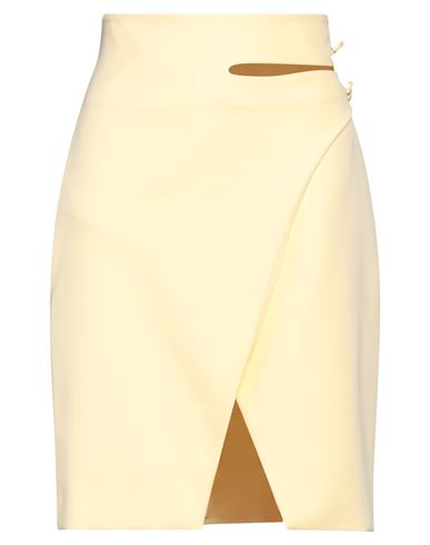 Genny Woman Midi Skirt Pastel Yellow Size 6 Polyester, Elastane