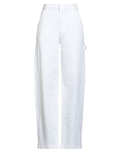 Mother Superior Woman Jeans White Size 30 Cotton, Elastane In White