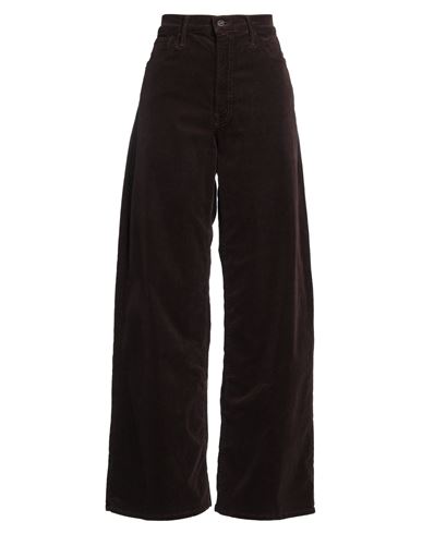 MOTHER MOTHER WOMAN PANTS CHOCOLATE BROWN SIZE 30 COTTON, POLYESTER, ELASTANE 