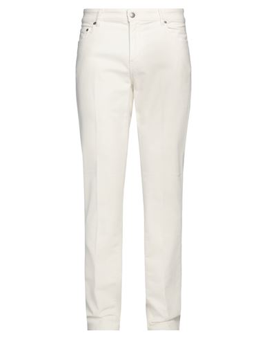 Barmas Man Pants Off White Size 35 Cotton, Elastane In White