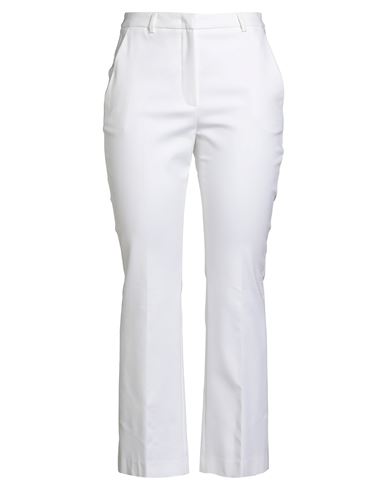 Peserico Easy Woman Pants White Size 12 Cotton, Viscose, Elastane