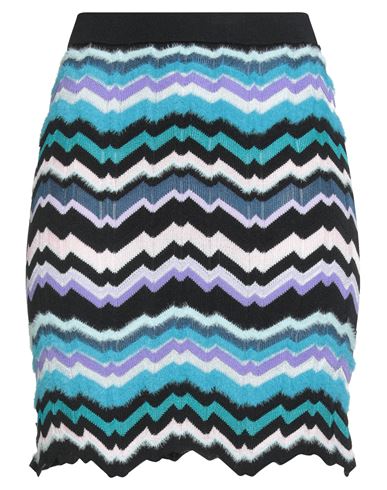 Missoni Woman Mini Skirt Midnight Blue Size 10 Viscose, Wool, Polyamide