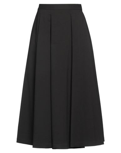 Theory Woman Midi Skirt Black Size 4 Polyester, Wool, Polyurethane