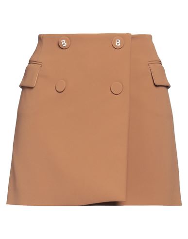 Blugirl Woman Mini Skirt Camel Size 6 Polyester, Elastane
