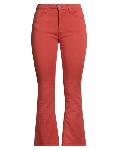 Dondup Woman Jeans Rust Size 26 Cotton, Elastomultiester, Elastane In Red