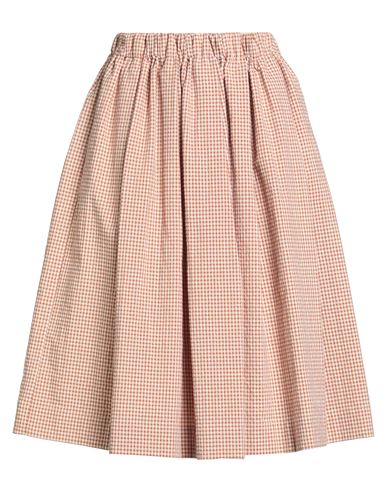 Myths Woman Midi Skirt Tan Size 2 Cotton, Polyester In Pink