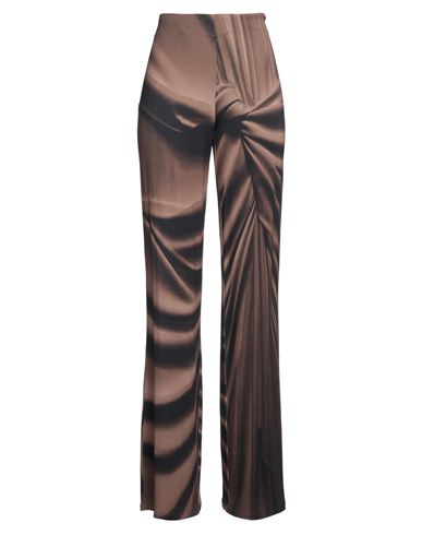 Alberta Ferretti High-waisted Wide-leg Trousers In Brown