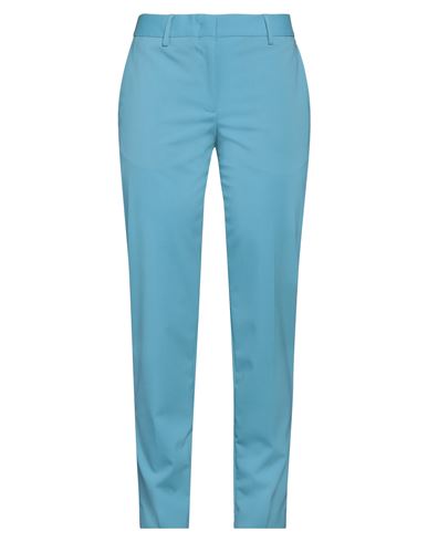 Paul Smith Woman Pants Sky Blue Size 8 Wool, Elastane