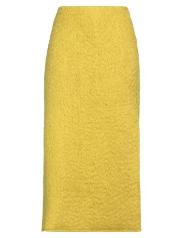 Gauchère Gauchere Woman Midi Skirt Lime Green Size 6 Mohair Wool, Wool, Nylon