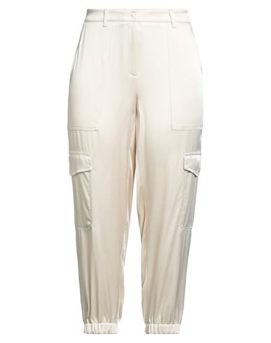 Cambio Woman Pants Beige Size 14 Acetate, Viscose In White