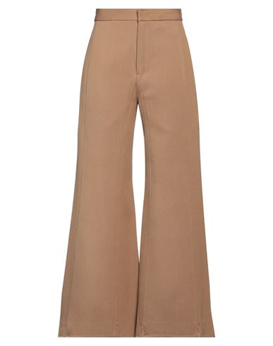 Shop Niccolò Pasqualetti Woman Pants Camel Size M Polyester, Virgin Wool, Lycra