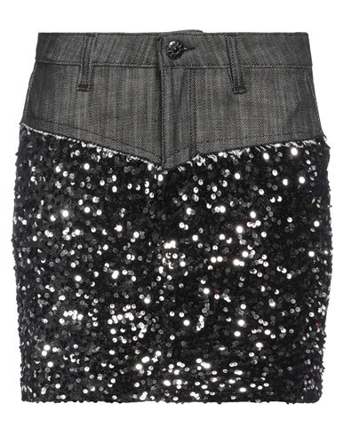 Shaft Woman Denim Skirt Black Size 27 Cotton, Elastane, Polyester
