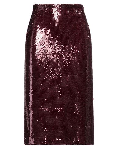 Operà Woman Midi Skirt Burgundy Size 12 Polyester, Elastane
