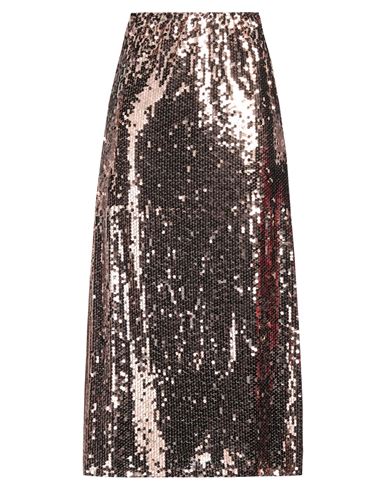 Kontatto Woman Midi Skirt Bronze Size 4 Polyester