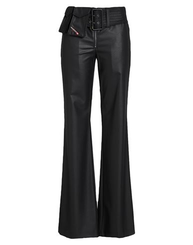 Diesel Woman Pants Black Size 6 Wool, Polyester, Elastane
