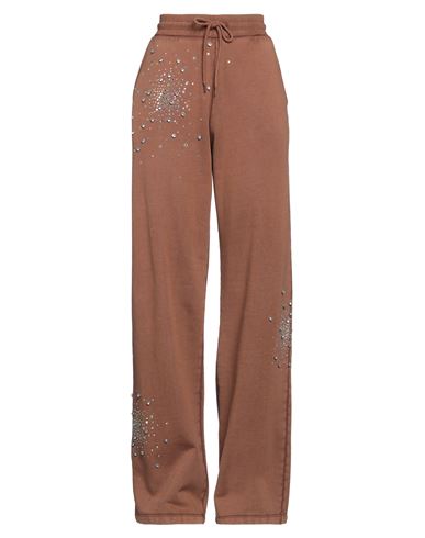 Des_phemmes Woman Pants Brown Size 6 Cotton
